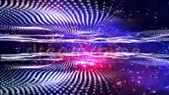 蓝色粒子维度空间背景视频的预览图