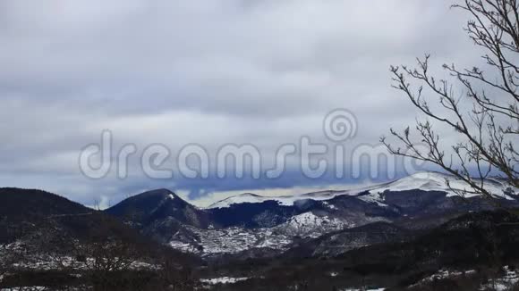 法国比利牛斯的雪景视频的预览图