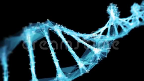 数字多边形丛DNA分子随机数环通道视频的预览图