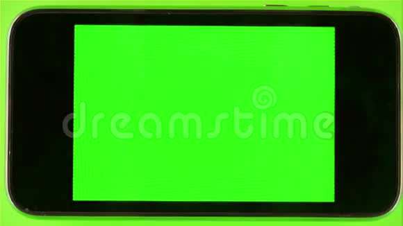 使用带有绿色屏幕的智能手机视频的预览图