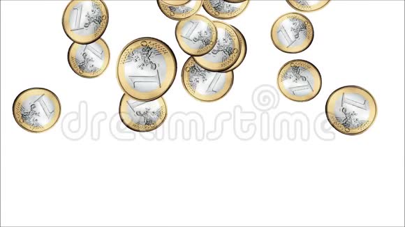 正在下雨的欧元硬币视频的预览图
