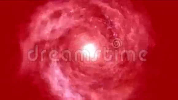抽象能量涡旋宇宙隧道烟花粒子孔涡旅行视频的预览图