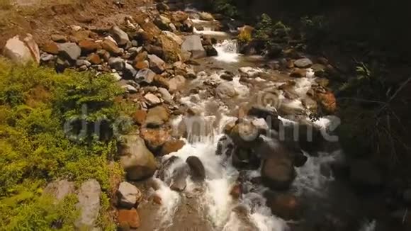 雨林中的山河菲律宾Camiguin岛视频的预览图