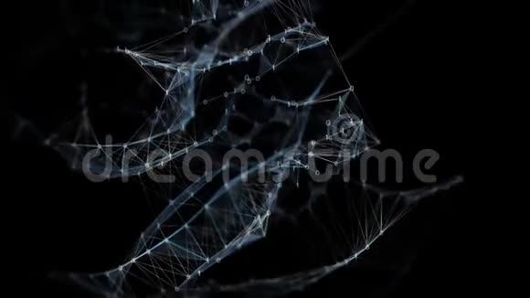 抽象运动数字二元多边形数据网络阿尔法Matte视频的预览图