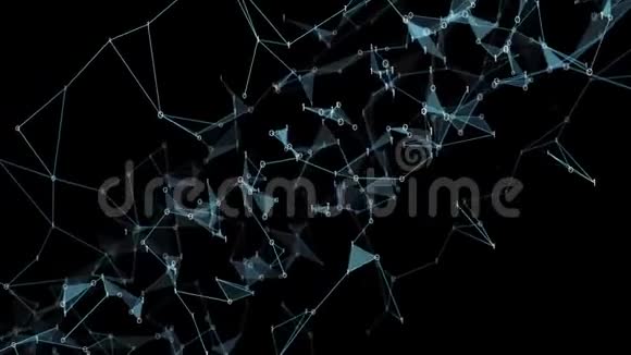 抽象运动数字二元多边形数据网络阿尔法Matte视频的预览图