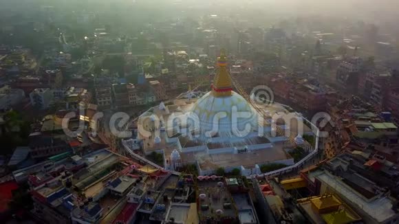 尼泊尔加德满都StupaBodhnath2017年10月26日视频的预览图