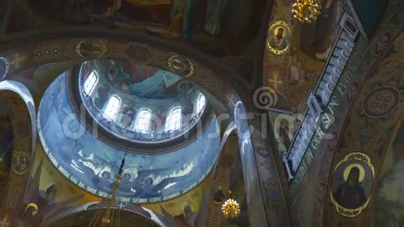 室内装饰教会理事会Fresco大教堂内部视频的预览图