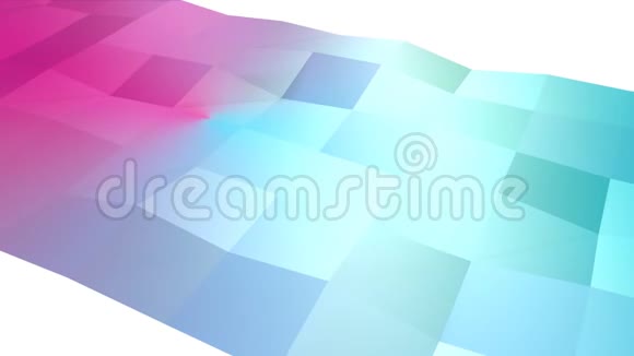 抽象简单的蓝色粉红色低聚三维表面作为动画环境软几何低聚运动背景视频的预览图