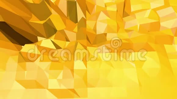 黄色低聚背景脉动摘要低聚表面作为晶体网格在时尚的低聚设计多边形视频的预览图