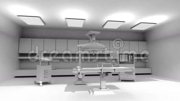 医院内科手术门诊手术室白色视频的预览图