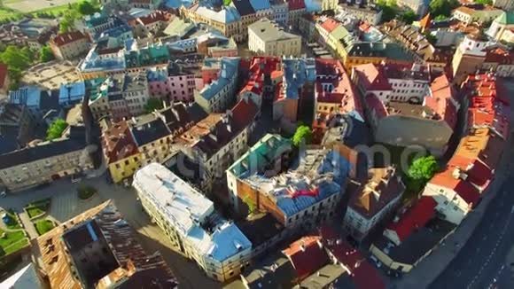 卢布林老城鸟瞰视频的预览图