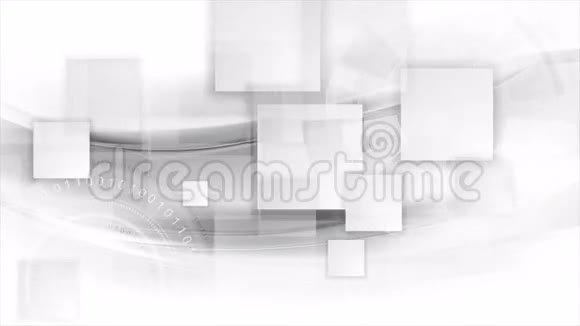 高科技几何运动背景与正方形视频的预览图