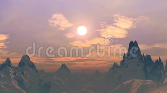 山的落日视频的预览图