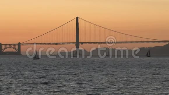 金门大桥日落旧金山视频的预览图