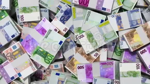 金钱背景欧元视频的预览图