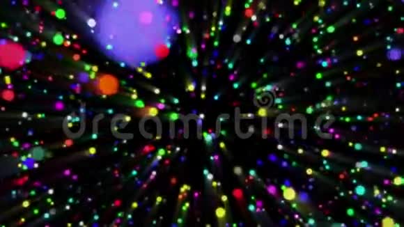 丰富多彩的抽象粒子循环背景视频的预览图