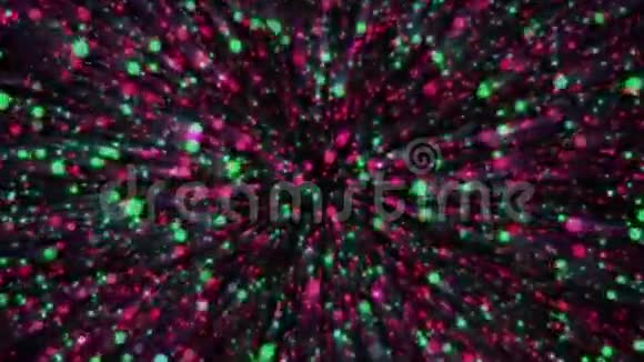 丰富多彩的抽象粒子循环背景视频的预览图