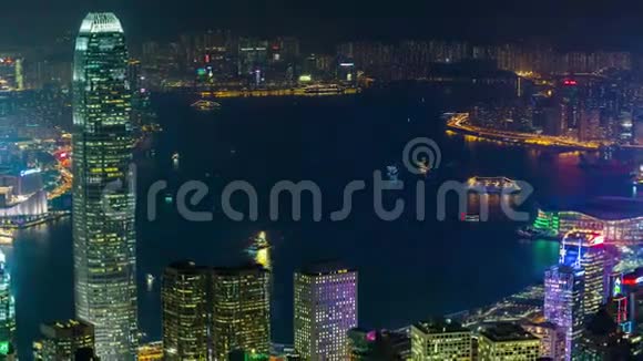 香港夜景维多利亚观视频的预览图