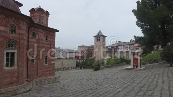 圣潘特莱蒙修道院主教堂阿托斯山希腊视频的预览图