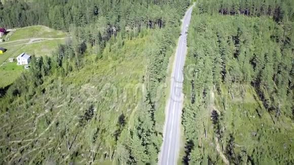 飞行在森林和道路之上视频的预览图