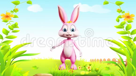 复活节兔子打招呼视频的预览图