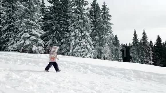 家人享受冬天的时光视频的预览图