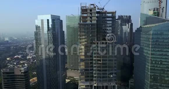 雅加达市摩天大楼建设视频的预览图