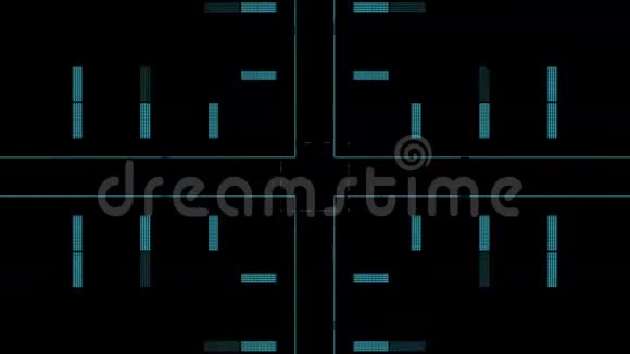 蓝色线条数字黑屏上的字母视频的预览图