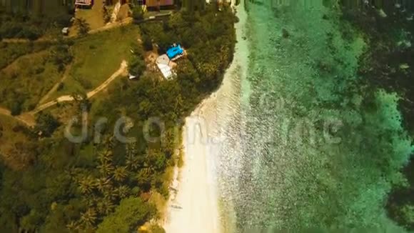 海景带热带海岛沙滩度假村酒店波霍尔安达地区菲律宾视频的预览图