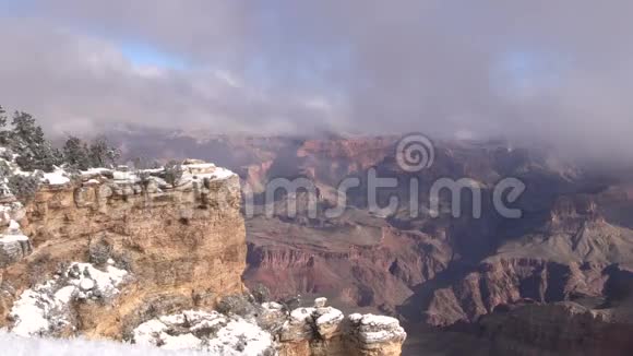 大峡谷的冬天视频的预览图