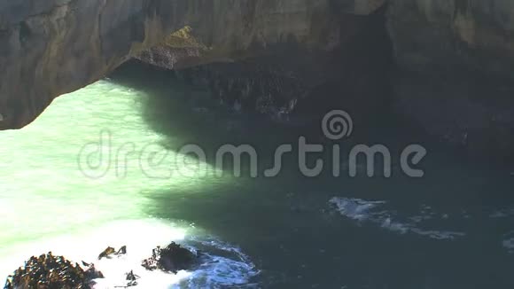 新西兰南部岛屿西海岸的煎饼岩视频的预览图