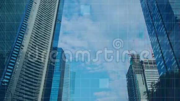 现代建筑和蓝天视频的预览图