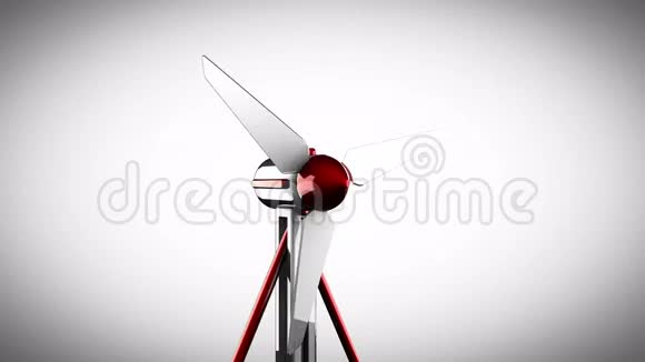 循环风力涡轮机在灰色背景下旋转视频的预览图