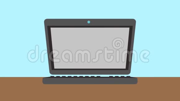 网上商店从笔记本电脑高清动画视频的预览图