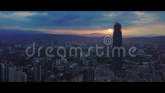吉隆坡空中日出视频的预览图