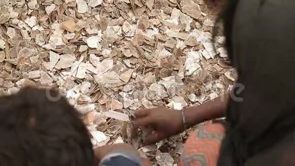 亚洲的奴隶制非熟练工人开采云母印度视频的预览图