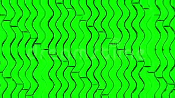 绿色波浪的动画背景模式循环视频的预览图