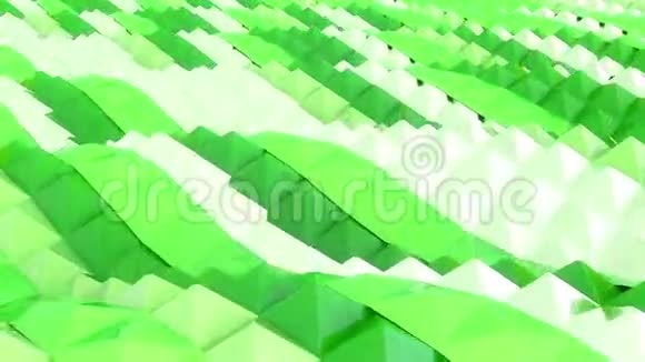 绿色波浪的动画背景模式循环视频的预览图