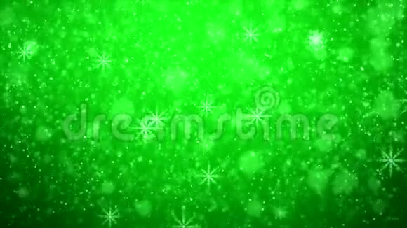 视频动画飘落的雪花金光闪耀的粒子视频的预览图