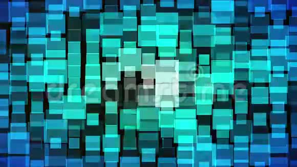 抽象蓝色闪烁方块视频的预览图