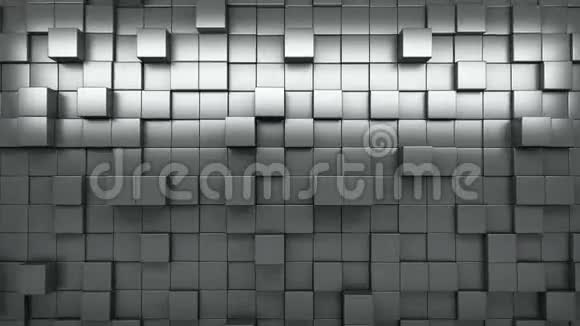 挤压立方体的三维渲染墙视频的预览图