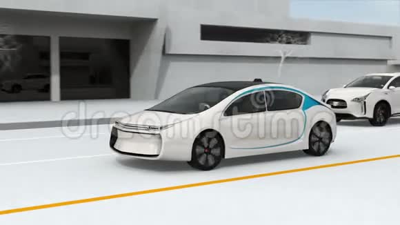 连接汽车和自动驾驶汽车的概念视频的预览图