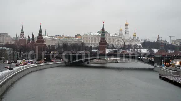冬天的克里姆林宫莫斯科俄罗斯视频的预览图