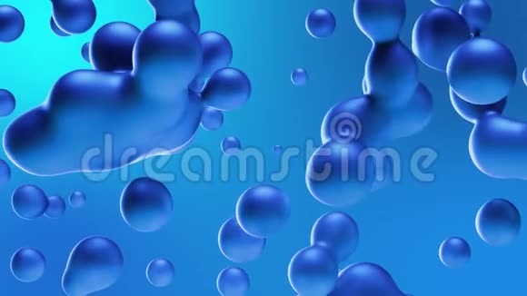 运动蓝色最小艺术液体背景视频的预览图