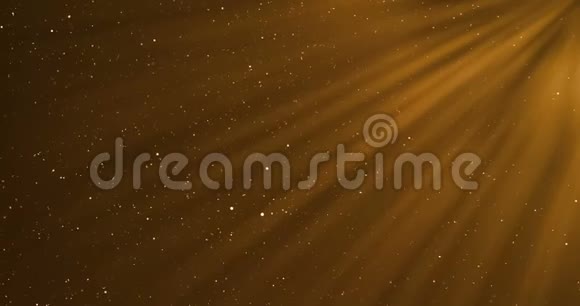 金色暖色亮晶体闪烁光在黑色背景上的转换在电影标题和视频的预览图
