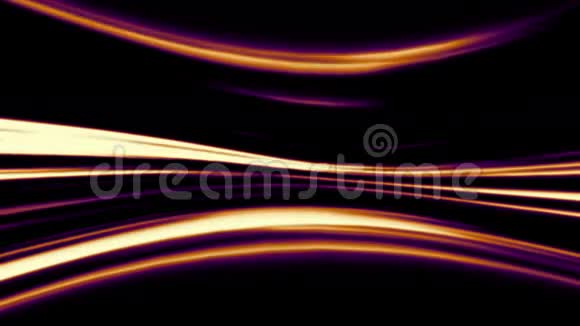 黑色背景下的抽象橙色和紫色线条视频的预览图