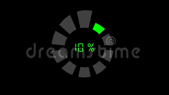 进度条数字样式径向设计绿色黑色视频的预览图