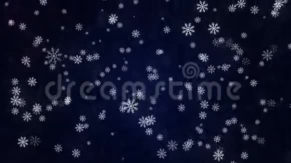 美丽的雪花冬天的背景无缝环视频的预览图