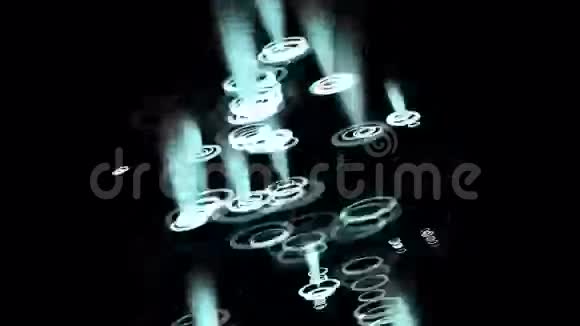 抽象水纹波雨滴背景液体粒子光视频的预览图