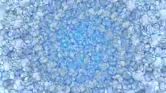 蓝色几何圆形背景无缝环视频的预览图